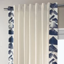 Triad Blue Bordered Cotton Curtain 10 Triad Blue Bordered Cotton Curtain -Chic Curtains Shop DTCC SB220602 back tab header 374bf3c8 f1f1 456d 9aa4 a68ecd8f8126