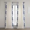 Triad Blue Bordered Cotton Curtain -Chic Curtains Shop DTCC SB220602 front view a96bdf3e 6b11 42b7 84e0 47901688d692