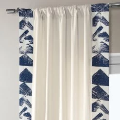 Triad Blue Bordered Cotton Curtain 11 Triad Blue Bordered Cotton Curtain -Chic Curtains Shop DTCC SB220602 pole pocket header abf0b21c af92 45d8 b038 4d31bb7b8e6b
