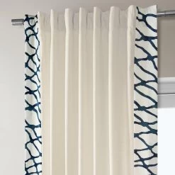Ellis Blue Bordered Cotton Curtain -Chic Curtains Shop DTCC SB220604 back tab header 25bc3ae6 3a2a 441d bb02 fb6d31541da9