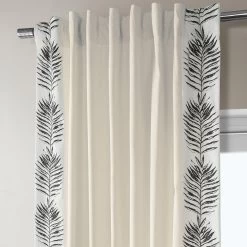 Sago Black Bordered Cotton Curtain -Chic Curtains Shop DTCC SB220606 back tab header d55b5077 a4ce 4d86 8fc5 53889f66fce5