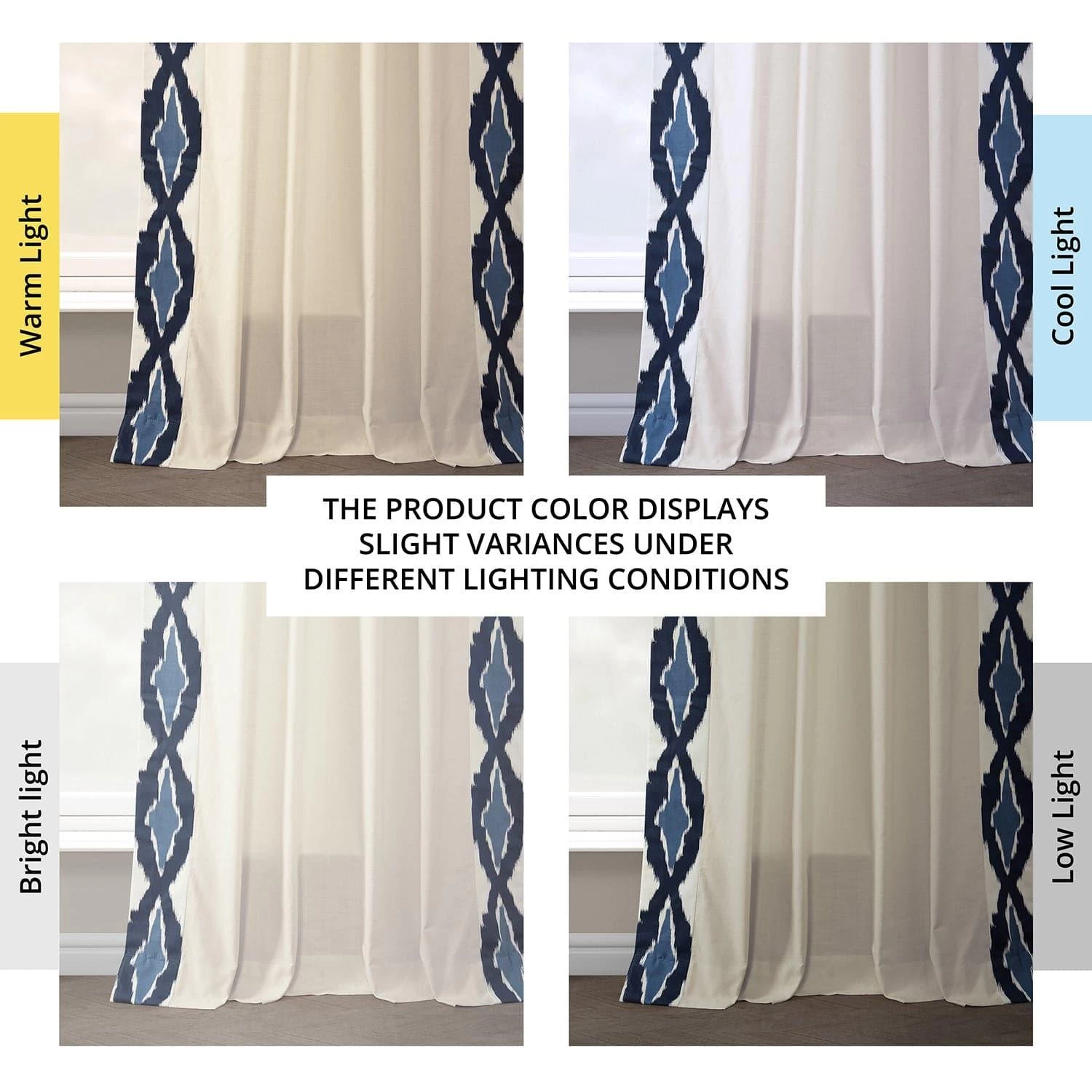 Sorong Royal Blue Bordered Cotton Curtain 8 Sorong Royal Blue Bordered Cotton Curtain - Image 6