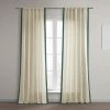 Beige & Dark Green Thin Frame Bordered Dune Textured Cotton Curtain -Chic Curtains Shop DTCC TFB230314 front view