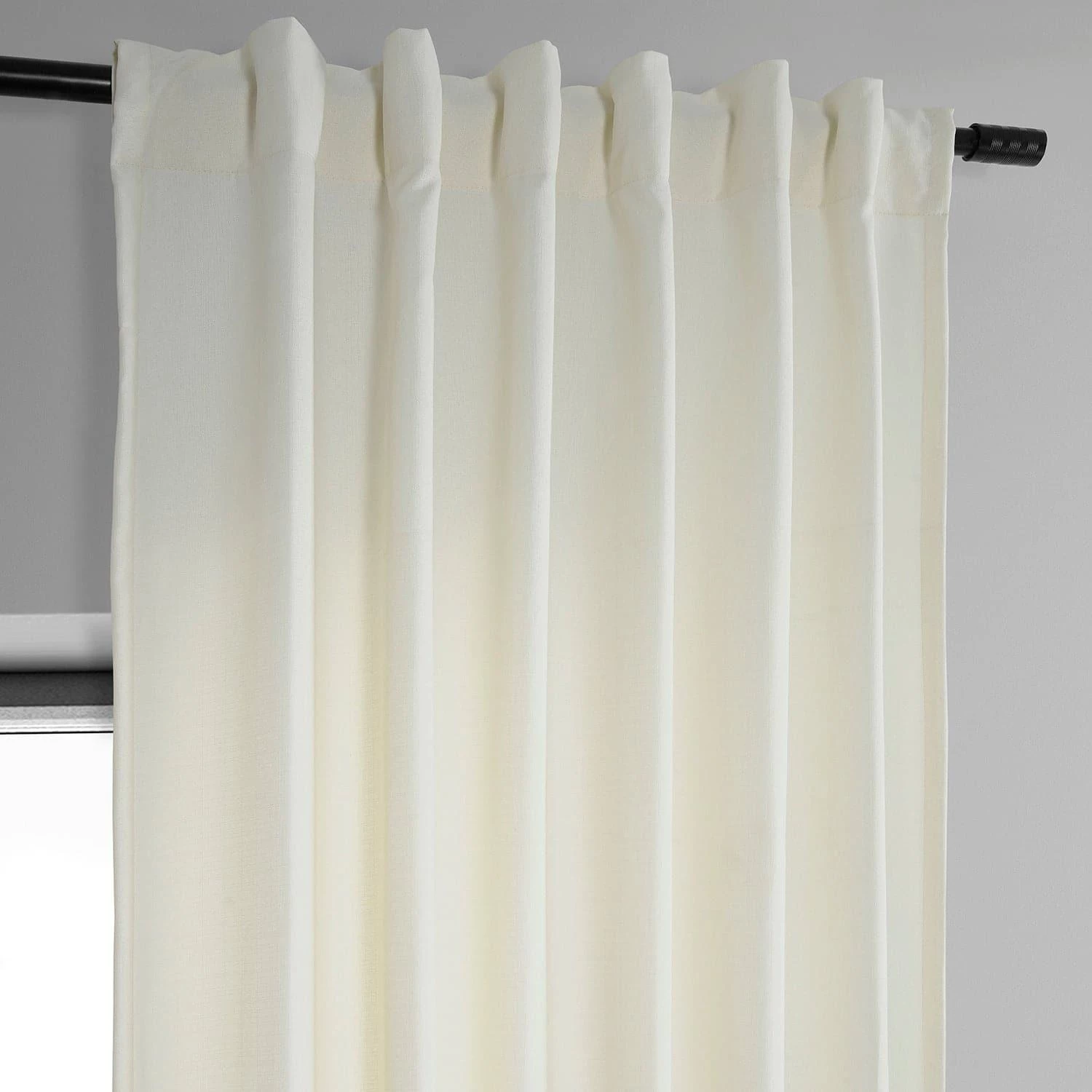 Off White Dobby Linen Curtain 5 Off White Dobby Linen Curtain - Image 3