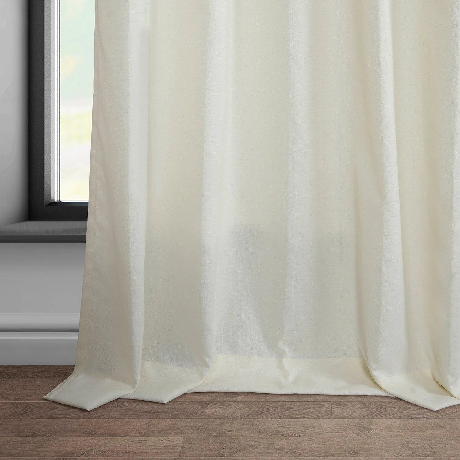 Off White Dobby Linen Curtain 7 Off White Dobby Linen Curtain - Image 5
