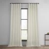 Off White Dobby Linen Curtain 1 Off White Dobby Linen Curtain -Chic Curtains Shop DWFL 221001 front view