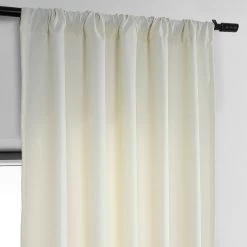 Off White Dobby Linen Curtain 11 Off White Dobby Linen Curtain -Chic Curtains Shop DWFL 221001 pole pocket header