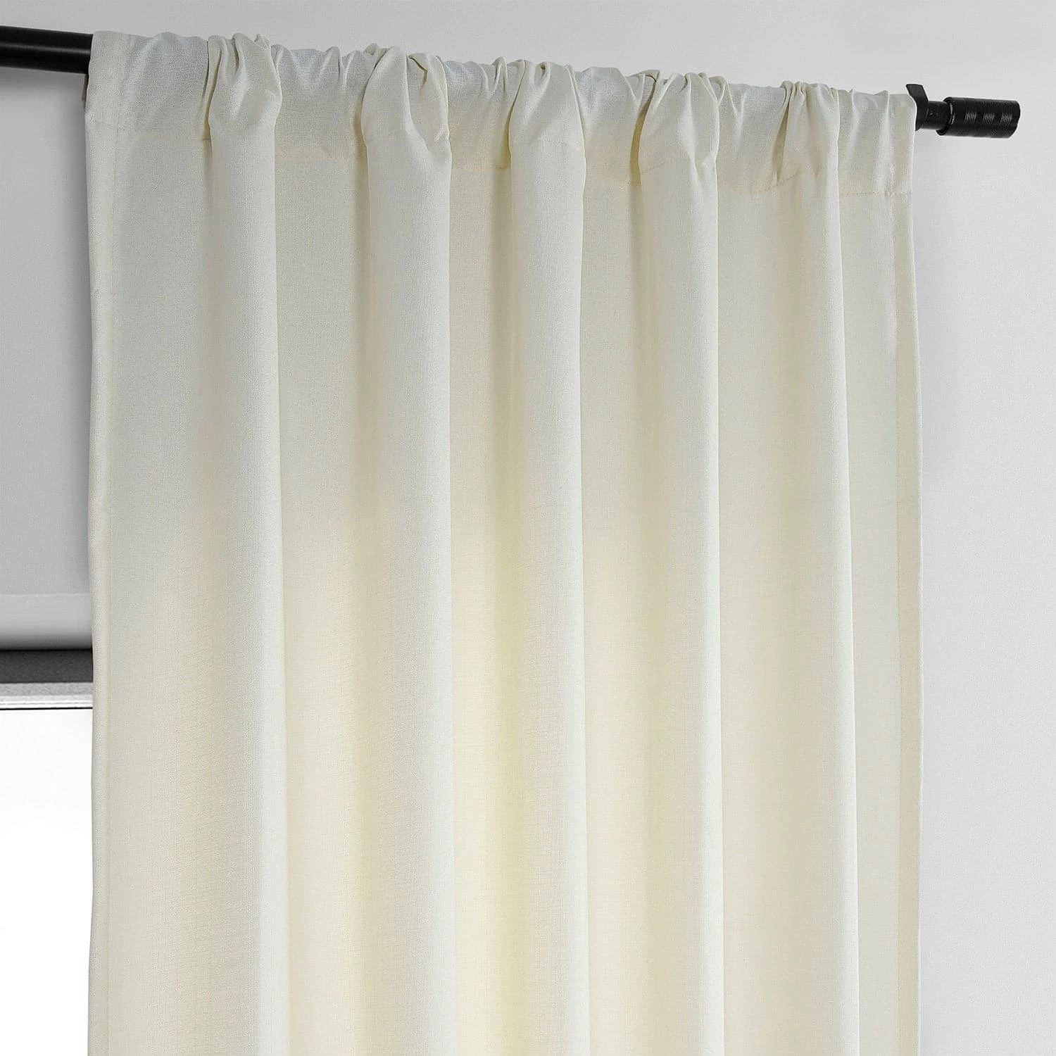 Off White Dobby Linen Curtain 6 Off White Dobby Linen Curtain - Image 4