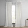 Bright White Dobby Linen Curtain -Chic Curtains Shop DWFL 221002 front view