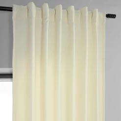 Ivory Dobby Linen Curtain -Chic Curtains Shop DWFL 221003 back tab header