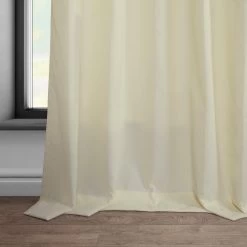Ivory Dobby Linen Curtain -Chic Curtains Shop DWFL 221003 floor break