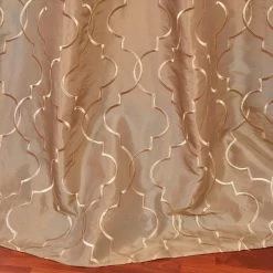 Algeirs Champagne Embroidered Designer Faux Silk Curtain -Chic Curtains Shop EFSCH 14083A 25774 5