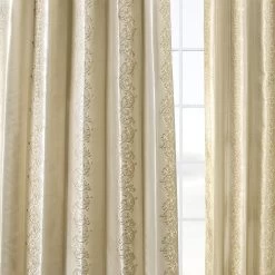 Papillion Cool Beige & Gold Embroidered Designer Faux Silk Curtain 10 Papillion Cool Beige & Gold Embroidered Designer Faux Silk Curtain -Chic Curtains Shop EFSCH 18054 49087 2