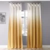 Gold Ombre Faux Linen Curtain