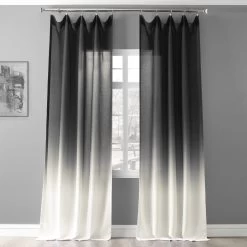 Black Ombre Faux Linen Curtain 12 Black Ombre Faux Linen Curtain -Chic Curtains Shop FELCH OMB1710 41722 1