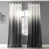 Black Ombre Faux Linen Curtain -Chic Curtains Shop FELCH OMB1710 41722 2