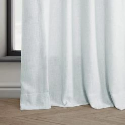 Rice White French Pleat Heavy Faux Linen Curtain -Chic Curtains Shop FHLCH VET13191 FP 98441 3