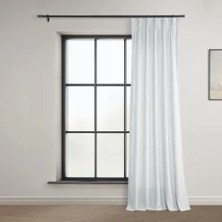 Rice White French Pleat Heavy Faux Linen Curtain -Chic Curtains Shop FHLCH VET13191 FP 98441 4