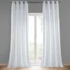 Rice White Grommet Heavy Faux Linen Curtain -Chic Curtains Shop FHLCH VET13191 GR 25724