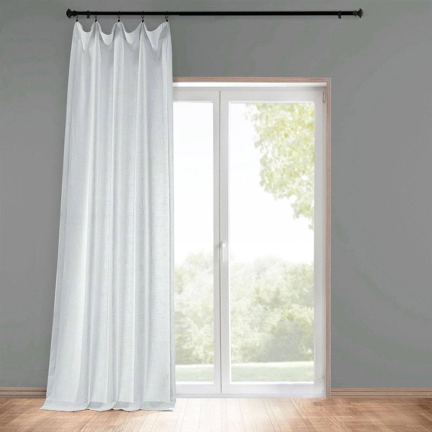 Rice White Heavy Faux Linen Curtain 8 Rice White Heavy Faux Linen Curtain - Image 6