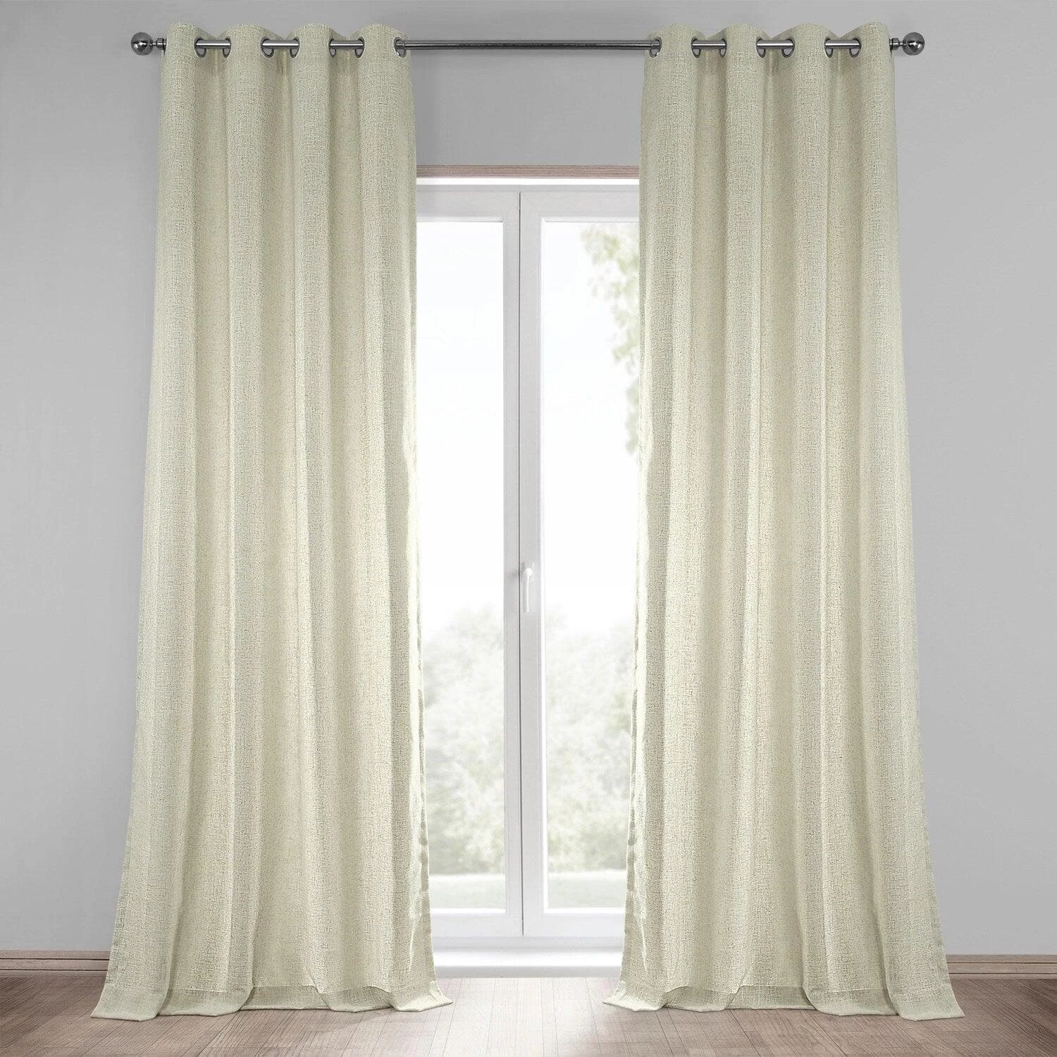 Barley Grommet Heavy Faux Linen Curtain 3 Barley Grommet Heavy Faux Linen Curtain