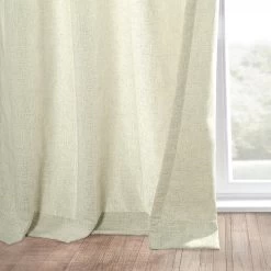 Barley Grommet Heavy Faux Linen Curtain 10 Barley Grommet Heavy Faux Linen Curtain -Chic Curtains Shop FHLCH VET13192 GR 25682 5