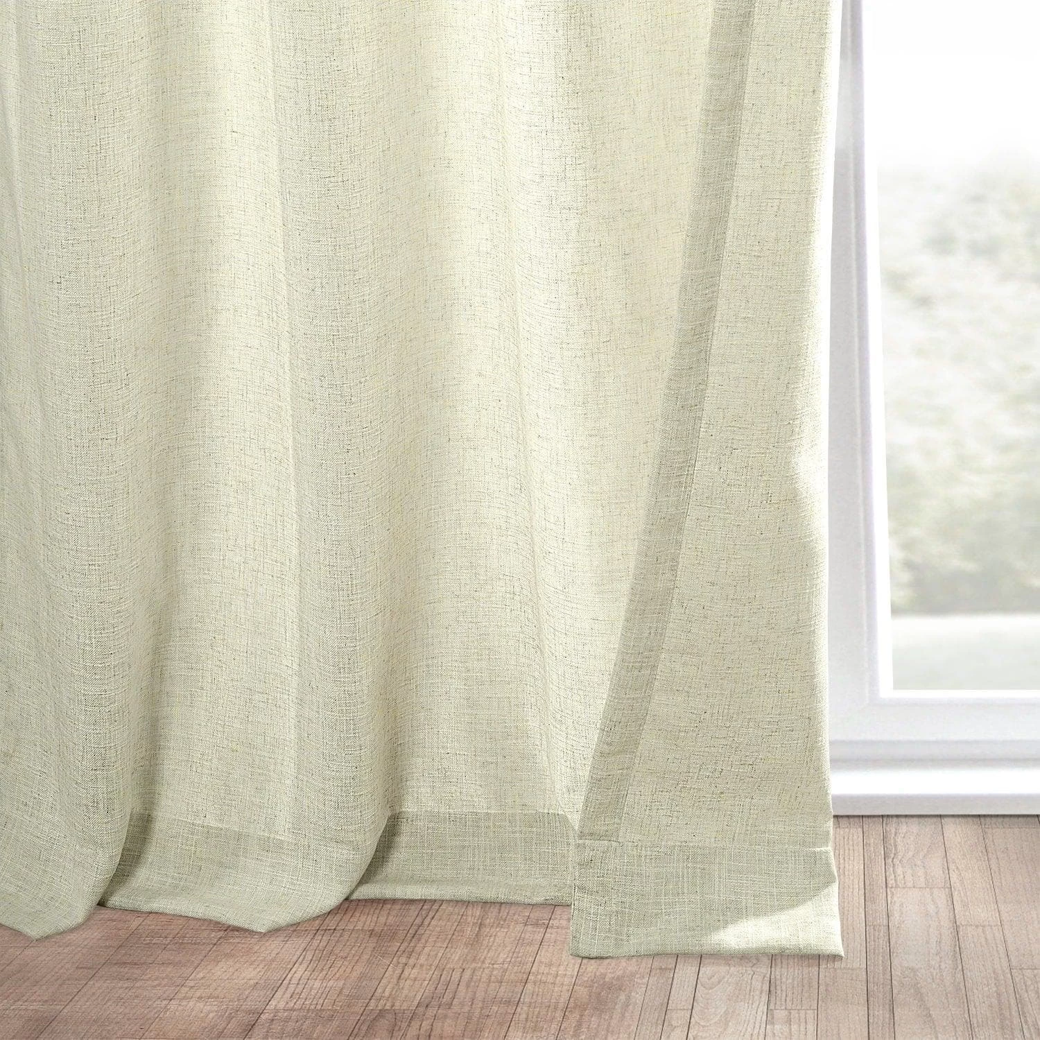 Barley Grommet Heavy Faux Linen Curtain 5 Barley Grommet Heavy Faux Linen Curtain - Image 3