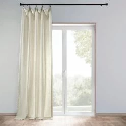 Barley Heavy Faux Linen Curtain -Chic Curtains Shop FHLCH VET13192 front view r