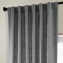 Pewter Grey Heavy Faux Linen Curtain -Chic Curtains Shop FHLCH VET13194 25685 5