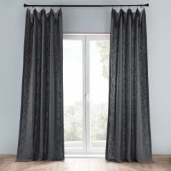 Slate Grey Heavy Faux Linen Curtain