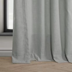 Ash Grey French Pleat Heavy Faux Linen Curtain -Chic Curtains Shop FHLCH VET13197 FP 98445 3
