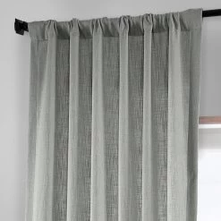 Ash Grey Heavy Faux Linen Curtain -Chic Curtains Shop FHLCH VET13197 40366 4