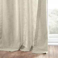 Malted Cream Heavy Faux Linen Curtain -Chic Curtains Shop FHLCH VET200210 lining view