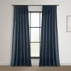 British Navy French Pleat Heavy Faux Linen Curtain