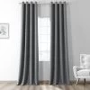 Modern Grey Grommet Heathered Woolen Weave Curtain -Chic Curtains Shop FHWL 190703 GR 58691
