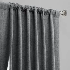 Modern Grey Heathered Woolen Weave Curtain -Chic Curtains Shop FHWL 190703 58672 2