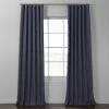 Pacific Blue Textured Italian Faux Linen Hotel Blackout Curtain -Chic Curtains Shop FLCH BO19025 54651