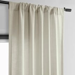 Light Tan Classic Faux Linen Curtain -Chic Curtains Shop FLCH C922603 96992 2