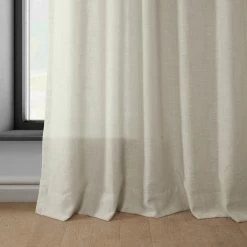 Light Tan Classic Faux Linen Curtain -Chic Curtains Shop FLCH C922603 96992 4