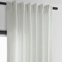 Off White Classic Faux Linen Curtain -Chic Curtains Shop FLCH C922604 96993 3
