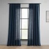 Deep Blue Classic Faux Linen Curtain -Chic Curtains Shop FLCH C922606 96995