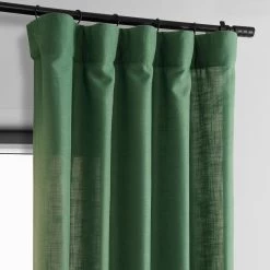 Green Classic Faux Linen Curtain 10 Green Classic Faux Linen Curtain -Chic Curtains Shop FLCH C922608 96997 1