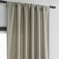 Light Taupe Classic Faux Linen Curtain -Chic Curtains Shop FLCH C922609 96998 2