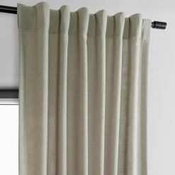 Light Taupe Classic Faux Linen Curtain -Chic Curtains Shop FLCH C922609 96998 3