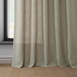Light Taupe Classic Faux Linen Curtain -Chic Curtains Shop FLCH C922609 96998 4