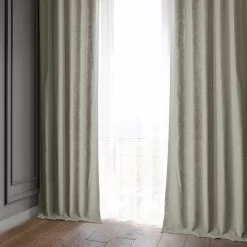 Light Taupe Classic Faux Linen Curtain -Chic Curtains Shop FLCH C922609 96998 5