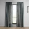 Dark Grey Classic Faux Linen Curtain -Chic Curtains Shop FLCH C922610 96999