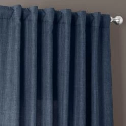 Sergeants Blue Italian Faux Linen Curtain -Chic Curtains Shop FLCH FM20103 63393 4