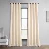 Parchment Cream Grommet Italian Faux Linen Curtain -Chic Curtains Shop FLCH FM20106 GR 63420