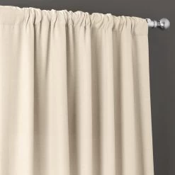 Parchment Cream Italian Faux Linen Curtain -Chic Curtains Shop FLCH FM20106 63418 3